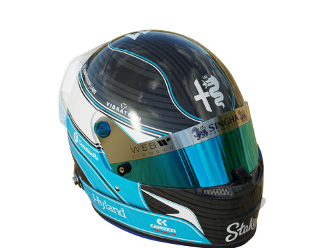 F1 Valtteri Bottas Helmet 2023 Model 3D