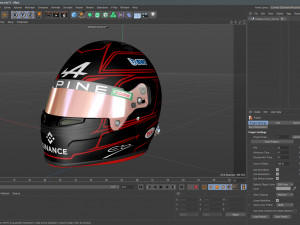 F1 Esteban Ocon Helmet 2023 Modelo 3D