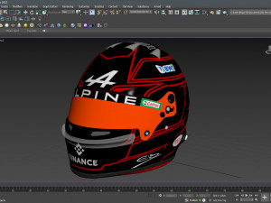 F1 Esteban Ocon Helmet 2023 Modelo 3D