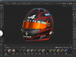 F1 Esteban Ocon Helmet 2023 Modelo 3D