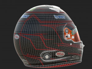 F1 Esteban Ocon Helmet 2023 Modelo 3D