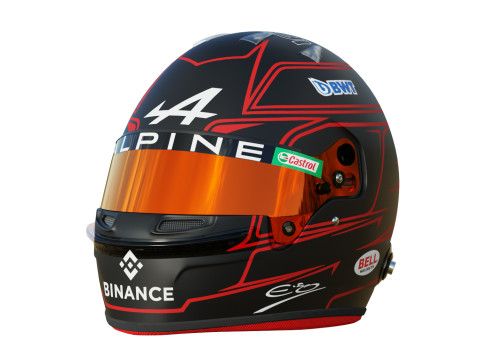 F1 Esteban Ocon Helmet 2023 Modelo 3D
