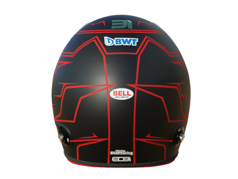 F1 Esteban Ocon Helmet 2023 Modelo 3D