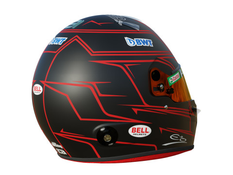F1 Esteban Ocon Helmet 2023 Modelo 3D