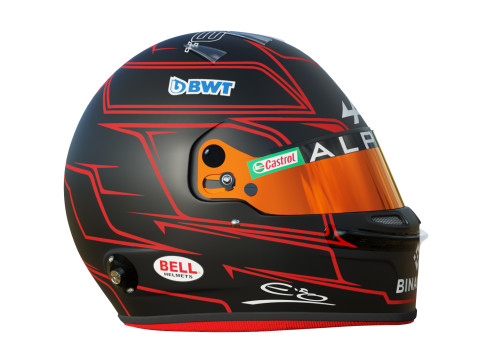 F1 Esteban Ocon Helmet 2023 Modelo 3D