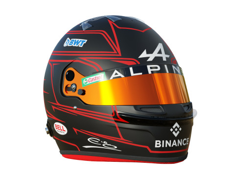 F1 Esteban Ocon Helmet 2023 Modelo 3D