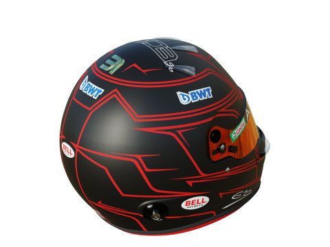 F1 Esteban Ocon Helmet 2023 Modelo 3D