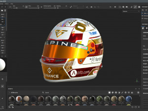 F1 Pierre Gasly Helmet 2023 3D 모델
