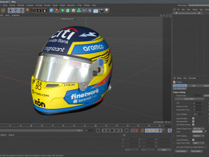 F1 Fernando Alonso Helmet 2023 3D Model