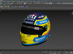 F1 Fernando Alonso Helmet 2023 3D Model