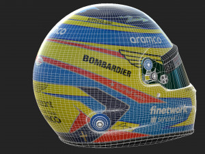 F1 Fernando Alonso Helmet 2023 3D Model