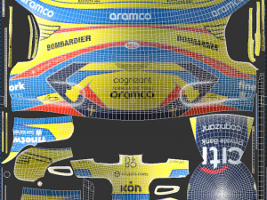 F1 Fernando Alonso Helmet 2023 3D Model