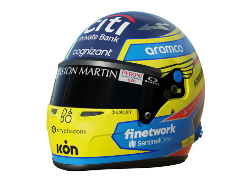F1 Fernando Alonso Helmet 2023 3D Model