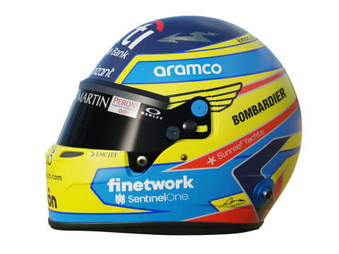 F1 Fernando Alonso Helmet 2023 3D Model