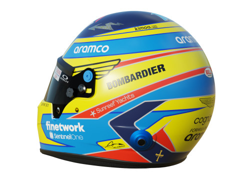 F1 Fernando Alonso Helmet 2023 3D Model