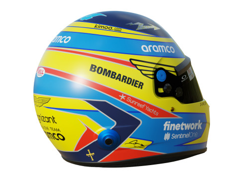 F1 Fernando Alonso Helmet 2023 3D Model
