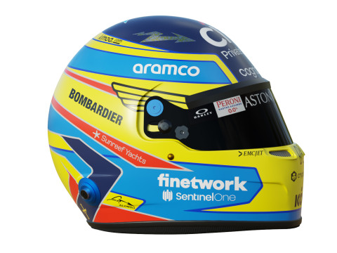 F1 Fernando Alonso Helmet 2023 3D Model