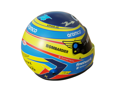 F1 Fernando Alonso Helmet 2023 3D Model