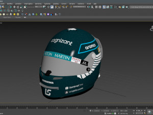 F1 Lance Stroll Helmet 2023 Modelo 3D