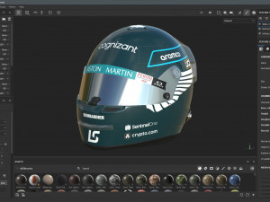 F1 Lance Stroll Helmet 2023 Modelo 3D