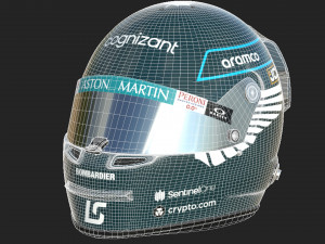 F1 Lance Stroll Helmet 2023 Modelo 3D