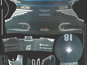 F1 Lance Stroll Helmet 2023 Modelo 3D