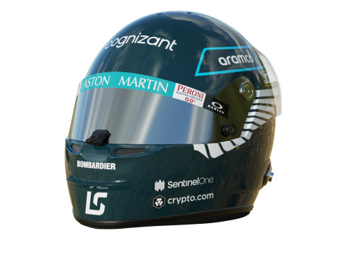 F1 Lance Stroll Helmet 2023 Modelo 3D