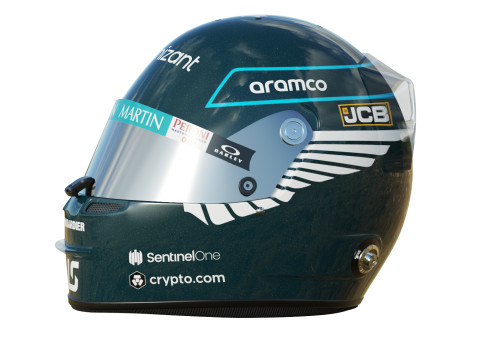 F1 Lance Stroll Helmet 2023 Modelo 3D