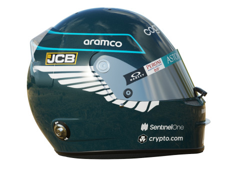 F1 Lance Stroll Helmet 2023 Modelo 3D