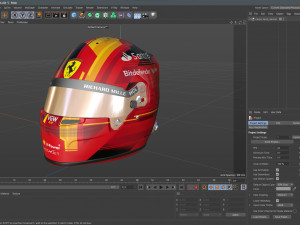 F1 Carlos Sainz Helmet 2023 3D Model