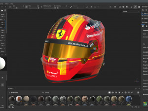 F1 Carlos Sainz Helmet 2023 3D Model