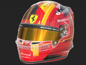 F1 Carlos Sainz Helmet 2023 3D Model