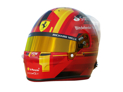 F1 Carlos Sainz Helmet 2023 3D Model