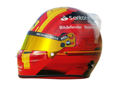 F1 Carlos Sainz Helmet 2023 3D Model