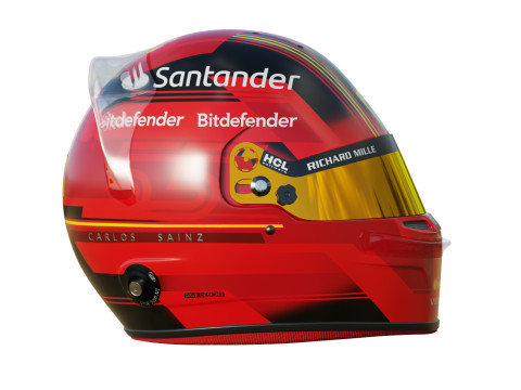 F1 Carlos Sainz Helmet 2023 3D Model