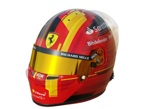F1 Carlos Sainz Helmet 2023 3D Model