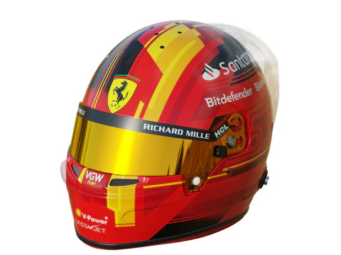 F1 Carlos Sainz Helmet 2023 3D Model