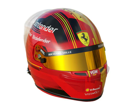F1 Carlos Sainz Helmet 2023 3D Model