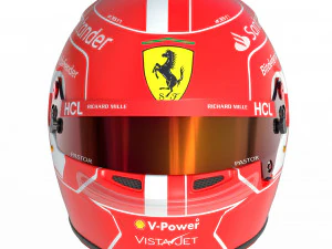 F1 Charles Leclerc Helmet 2023 3D Model