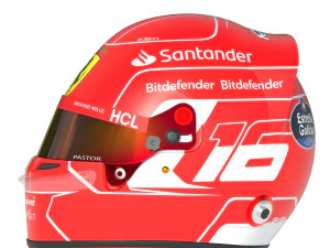 F1 Charles Leclerc Helmet 2023 3D Model