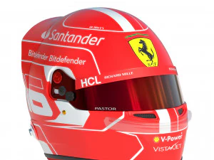 F1 Charles Leclerc Helmet 2023 3D Model