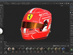 F1 Charles Leclerc Helmet 2023 3D Model