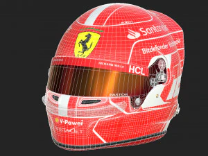 F1 Charles Leclerc Helmet 2023 3D Model