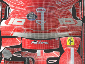 F1 Charles Leclerc Helmet 2023 3D Model
