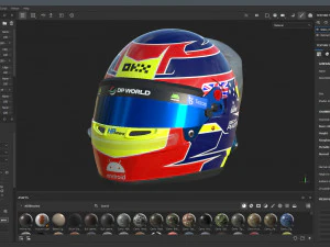 F1 Oscar Piastri Helmet 2023 3D Model