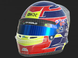 F1 Oscar Piastri Helmet 2023 3D Model