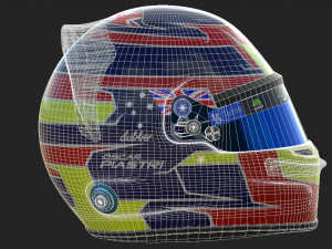 F1 Oscar Piastri Helmet 2023 Model 3D