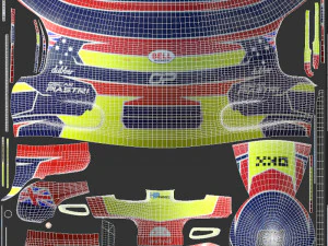 F1 Oscar Piastri Helmet 2023 3D Model
