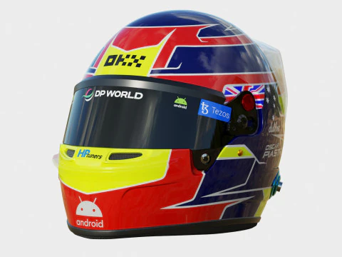 F1 Oscar Piastri Helmet 2023 3D Model