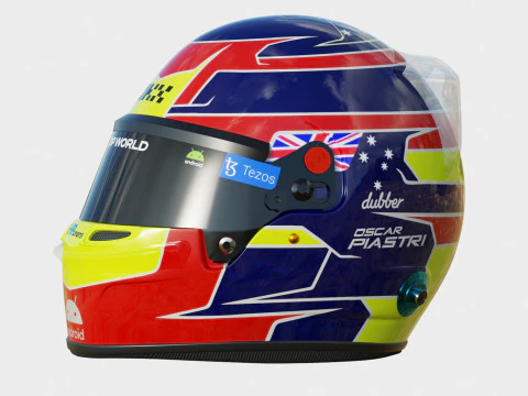 F1 Oscar Piastri Helmet 2023 3D Model
